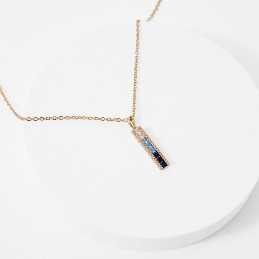 Vince Camuto Blue Ombre CZ Necklace